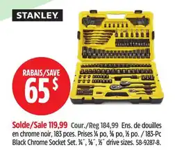 Canadian Tire Stanley 183-Pc Black Chrome Socket Set offer