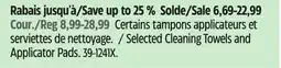 Canadian Tire Selected Cleaning Towels and Applicator Pads offer