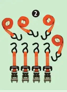 Canadian Tire MotoMaster 3000-1b Ratchet Tie-Downs, 10', 4-Pk offer