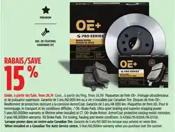 Canadian Tire OE+ Brake Pads offer