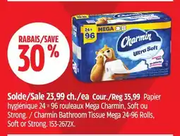 Canadian Tire Charmin Bathroom Tissue Mega 24=96 Rolls, Soft or Strong offer