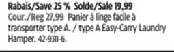 Canadian Tire type A Easy-Carry Laundry Hamper offer