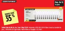 Canadian Tire Certified A19 60W LED Light Bulbs offer