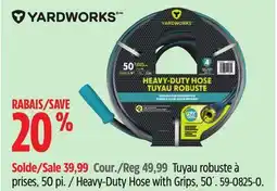 Canadian Tire Yardworks Heavy-Duty Hose with Grips, 50´ offer