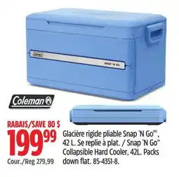 Canadian Tire Coleman Snap 'N Go Collapsible Hard Cooler, 42L offer