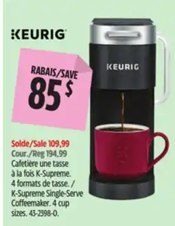 Canadian Tire Keurig K-Supreme Single-Serve Coffeemaker offer