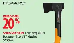 Canadian Tire Fiskars 14 Hatchet offer