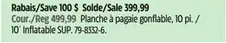 Canadian Tire Zray 10´ Inflatable SUP offer