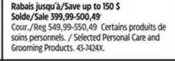 Canadian Tire Selected Shark Personal Care and Grooming Products offer