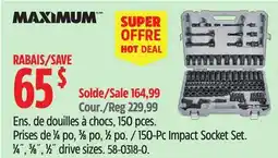 Canadian Tire MAXIMUM 150-Pc Impact Socket Set offer