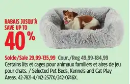 Canadian Tire Selected Pet Beds, Kennels and Cat Play Areas offer