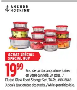 Canadian Tire ANCHOR HOCKING Fluted Glass Food Storage Set offer