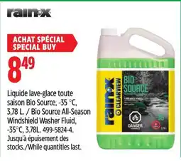 Canadian Tire Rain-X Bio Source All-Season Windshield Washer Fluid offer