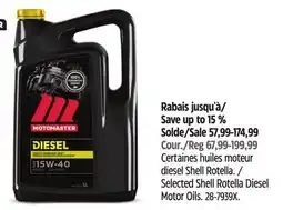 Canadian Tire Selected Shell Rotella Diesel Motor Oils offer