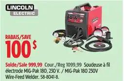 Canadian Tire MIG-Pak 180 230V Wire-Feed Welder offer
