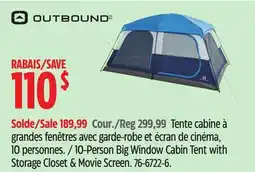 Canadian Tire 10-Person Big Window Cabin Tent with Storage Closet & Movie Screen offer