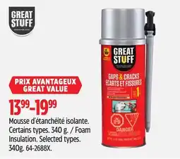 Canadian Tire Great Stuff Foam Insulation offer