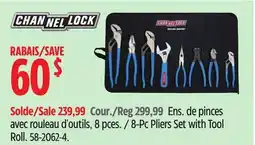 Canadian Tire 8-Pc Pliers Set with Tool Roll offer