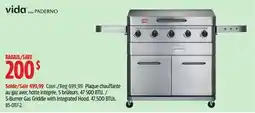 Canadian Tire Vida by Paderno 5-Burner Gas Griddle with Integrated Hood offer