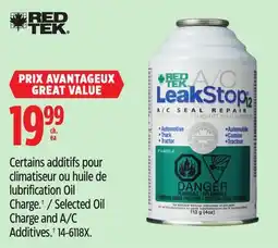 Canadian Tire RED TEK Selected Oil Charge and A/C Additives.† offer