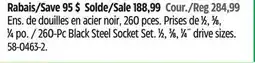 Canadian Tire Mastercraft 260-Pc Black Steel Socket Set offer