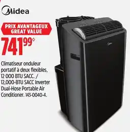 Canadian Tire Midea 12,000-BTU SACC Inverter Dual-Hose Portable Air Conditioner offer