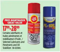 Canadian Tire Selected Lubricants and Penetrants and Oil Stabilizer offer