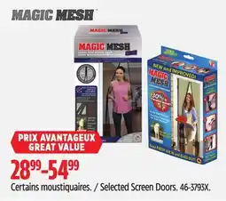Canadian Tire Selected Magic Mesh Screen Doors offer