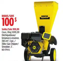 Canadian Tire CHAMPION 338cc Gas Chipper/ Shredder, 3˝ offer