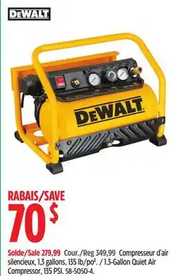 Canadian Tire DEWALT 1.3-Gallon Quiet Air Compressor offer
