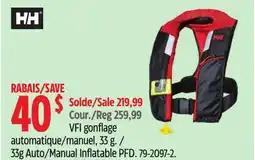 Canadian Tire 33g Auto/Manual Inflatable PFD offer