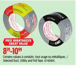 Canadian Tire Selected Duct, Utility and Foil Tape offer