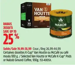 Canadian Tire Selected Van Houtte or McCafe K-Cup Pods or Nabob Ground Coffee offer