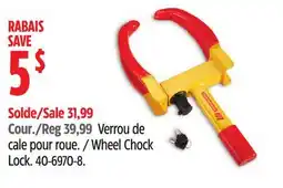 Canadian Tire Wheel Chock Lock offer