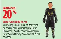 Canadian Tire Sherwood Playrite Basic Youth Hockey Protective Kit offer