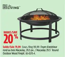 Canadian Tire Macaulay 29.5˝ Round Outdoor Wood Firepit offer