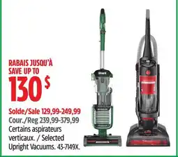 Canadian Tire Selected Upright Vacuums offer