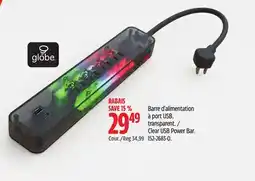 Canadian Tire Barre d'alimentation à port USB, transparent offer