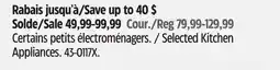 Canadian Tire Selected Braun Kitchen Appliances offer