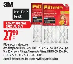 Canadian Tire Filtrete Allergen Air Filters offer