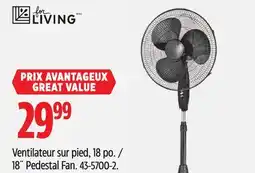 Canadian Tire For Living 18˝ Pedestal Fan offer