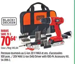 Canadian Tire 20V MAX Li-Ion Drill/Driver with 100-Pc Accessory Kit offer