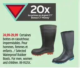 Canadian Tire Selected Waterproof Rubber Boots offer