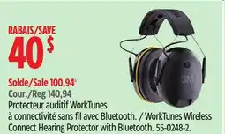 Canadian Tire WorkTunes Wireless Connect Hearing Protector with Bluetooth offer