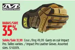 Canadian Tire Mechanix Wear Impact Pro Leather Gloves offer