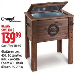 Canadian Tire Wooden Cooler offer