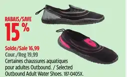 Canadian Tire Selected Outbound Adult Water Shoes offer
