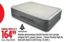 Canadian Tire WOODS Queen Double-High Air Bed with Built-in 120V Pump offer