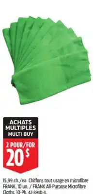 Canadian Tire FRANK All-Purpose Microfibre Cloths offer