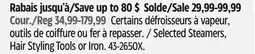 Canadian Tire Selected Steamers, Hair Styling Tools or Iron offer
